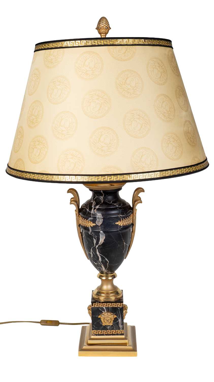 Versace 照明 Lot 125 - A Versace table lamp and matching shade